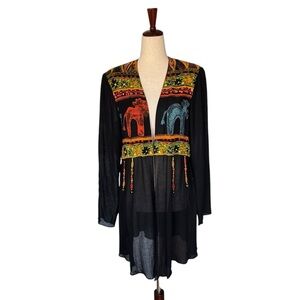 Vintage 80s 90s Platinum Dorothy Schoelen Beaded Jacket Blazer Top Art to Wear S